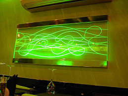 Акрилайт для оформления бара ресторана.