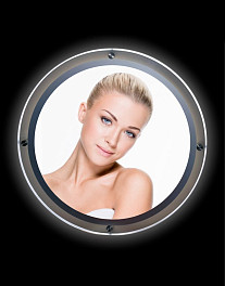 Круглая рекламная световая панель кристалайт