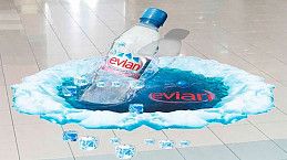 3D наклейка для рекламы воды