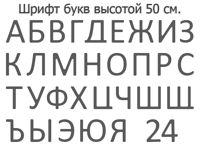 Готовые формованные буквы для вывески