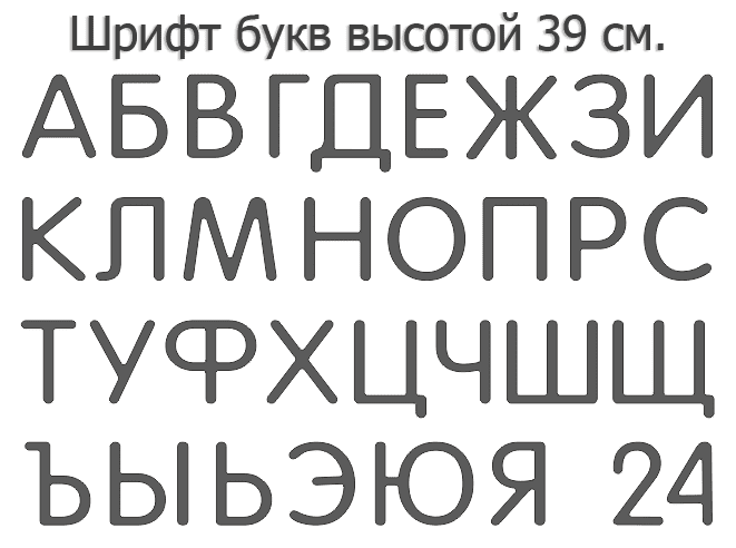 Готовые формованные буквы для вывески