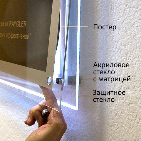 Двухсторонняя подвесная световая панель кристалайт БИЗНЕС