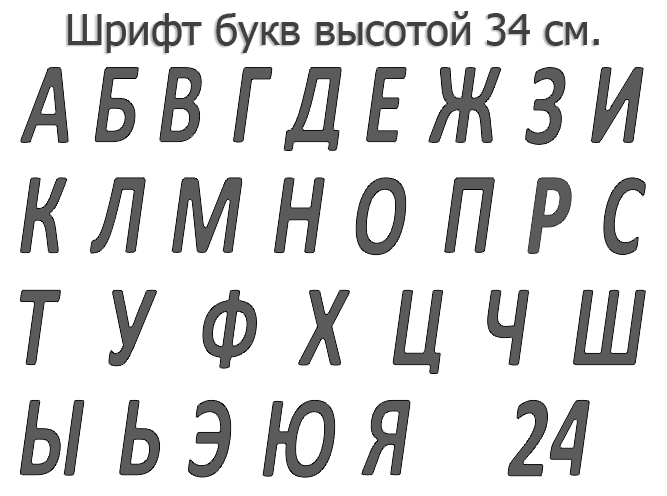 Готовые формованные буквы для вывески